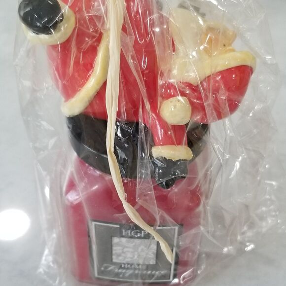 HGP Candle with santa figure who sits on cover apples & brown sugar scent nos - Picture 8 of 9